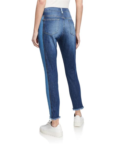 michael kors frayed step hem izzy skinny jeans